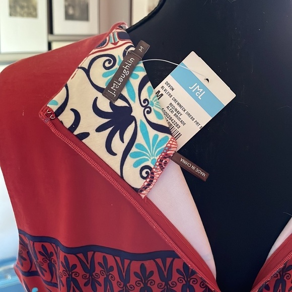 J. McLaughlin Geometric Boho Sheath Dress in Medium - Picture 7 of 8